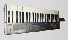 Vintage soviet analog polyphonic keytar synthesizer 