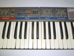 Vintage soviet analog polyphonic keytar synthesizer 