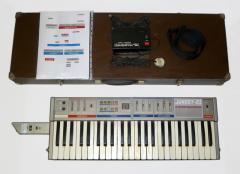 Vintage soviet analog polyphonic keytar synthesizer 