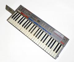 Vintage soviet analog polyphonic keytar synthesizer 